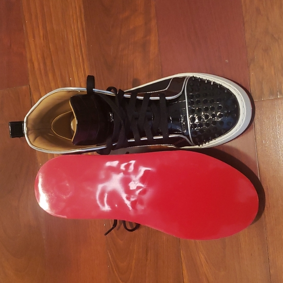 Steve Madden Promoter-s  Special Edition Red Bottoms custom soles Blk Spikes 9M - Picture 3 of 8